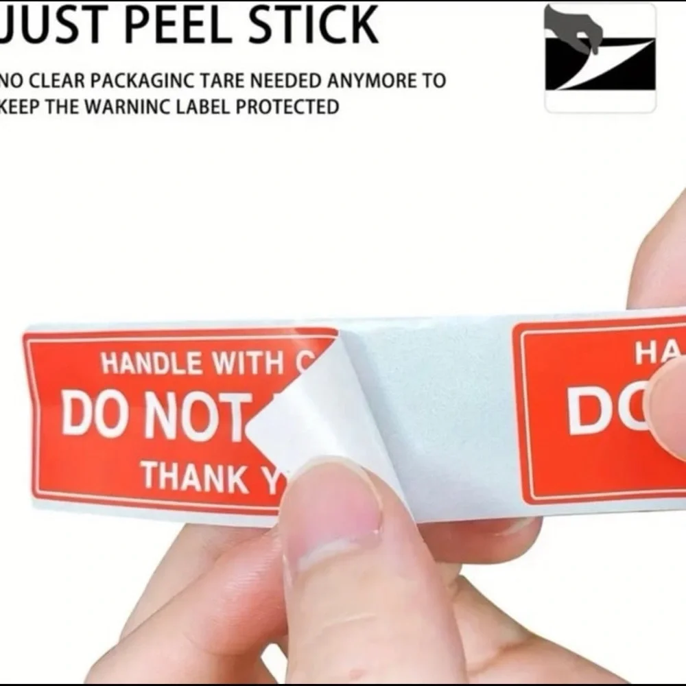 Red 'Do Not Bend' Label Roll